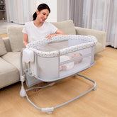 Mastela 3-in-1 Electric Swing Bedside Crib Intelligent Baby Bassinet Beside Sleeper Cradle